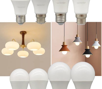Set di 5 Lampadine LED E27 da 20W, 18W, 15W, 12W, 10W, 9W, 8W, AC220V, Potenza Reale, A60 A80, per Soggiorno e Casa