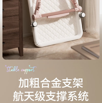 Culla per bambini, giunzione portatile, culla per lettino, culla da comodino per bambino, culla da comodino 3 in 1 con ruote