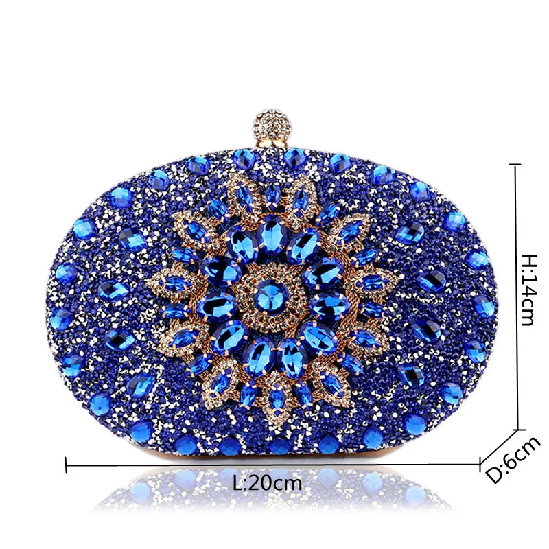 Diamond Crystal Women Make Up Cosmetic Evening Shoulder Messenger pochette borsa per telefono borsa dorata argentea rossa rosa nera