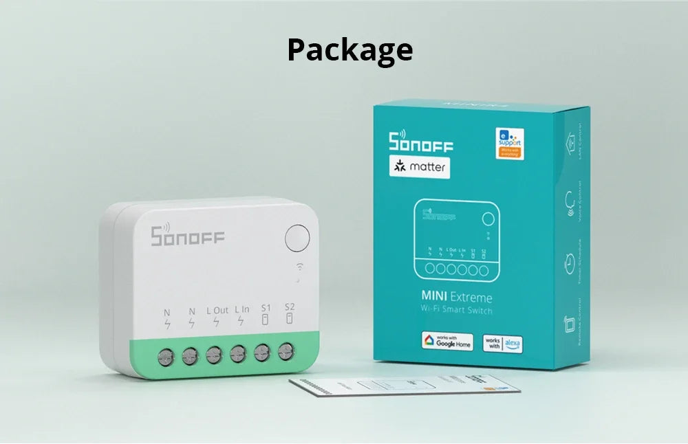 SONOFF MINI R4 Matter MINIR4M Matter Relè Sonoff Mini R4 Extreme Wifi Smart Switch Matter Alice Smart Home Control Alexa Google