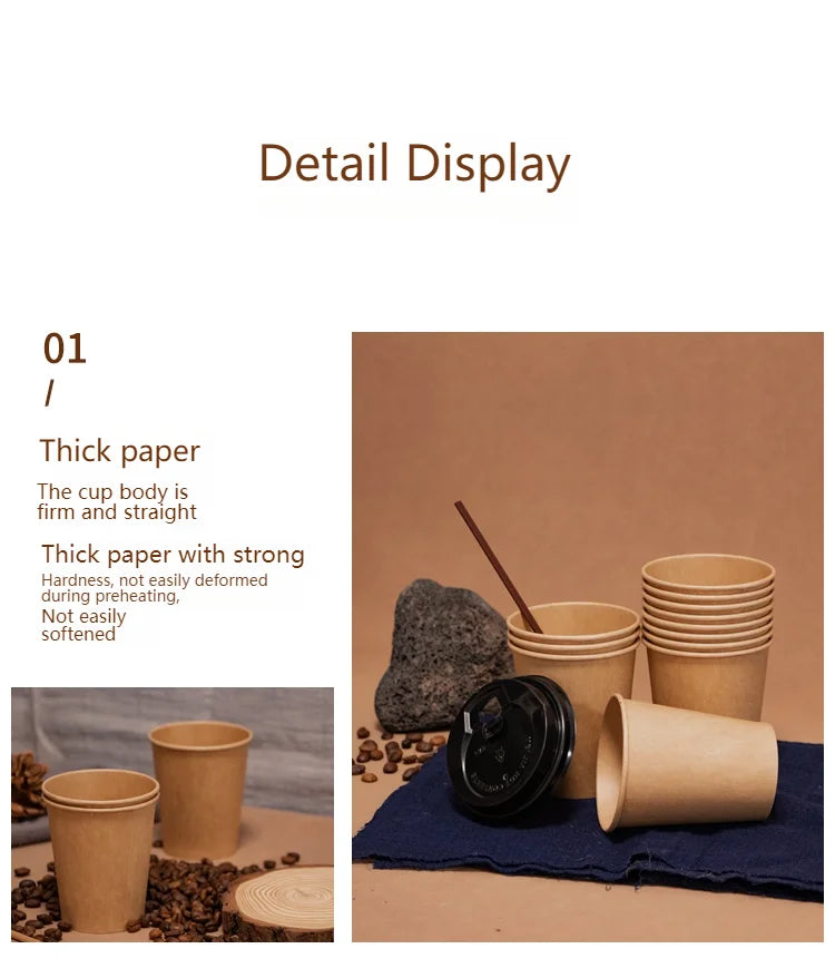 100/200 pezzi bicchieri di carta usa e getta 250ml bicchieri di carta tinta unita tazza di caffè tazza di latte tazza di carta per forniture per feste calde