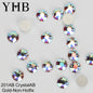 Cristalli YHB Bright Series Crystal AB Dazzling Hotfix Nonhotfix con elettroplaccatura, strass piatti Hotfix per scarpe, borse e abbigliamento.