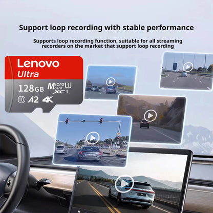 Scheda di memoria Lenovo da 1 TB, scheda di memoria ad alta velocità da 128 GB, scheda Micro SD da 512 GB e 256 GB, classe 10, scheda TF per smartphone, tablet e droni.