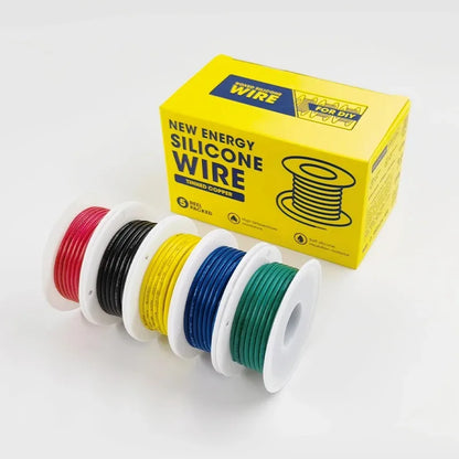Cavo flessibile in silicone 30/28/26/24/22/20/18/16 AWG, cavo a trefoli, fili elettrici in rame stagnato