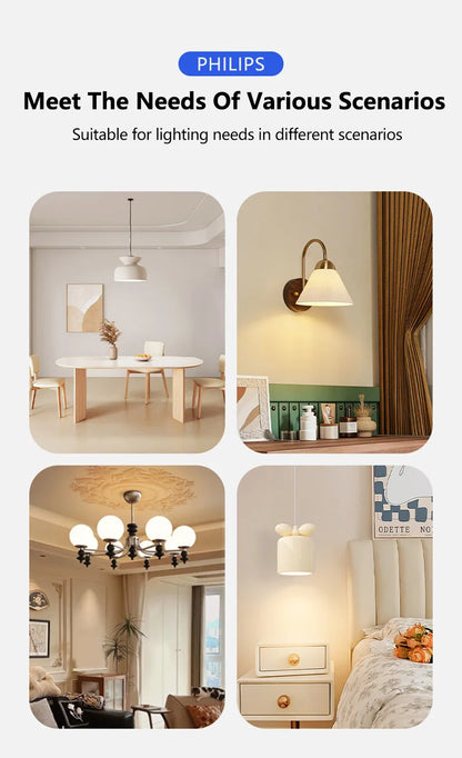 Philips LED E27 MyCare Mini Lampadina a sfera 6,5 W = 45 W) P45 Luce 3000 K 6500 k Bianco 220 V-240 V Lampada domestica a LED Comfort originale di piccole dimensioni