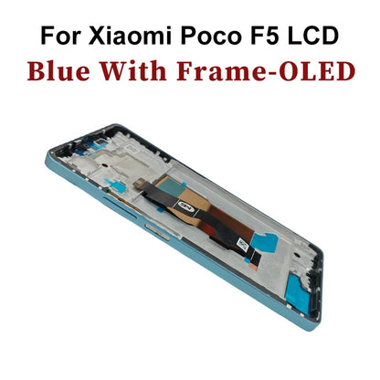 AAA-- Schermo LCD con tecnologia OLED per Xiaomi Poco F5 Pro, display e digitalizzatore touch screen 23049PCD8G, ricambi per Poco F5 LCD 23013PC75G.