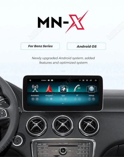 Mekede, autoradio Android 15 con schermo touchscreen da 10,25 pollici, CarPlay wireless, sistema multimediale per auto, compatibile con Mercedes Benz Classe C W205 S205 (2014-2018), navigazione GPS, schermo per la visualizzaz