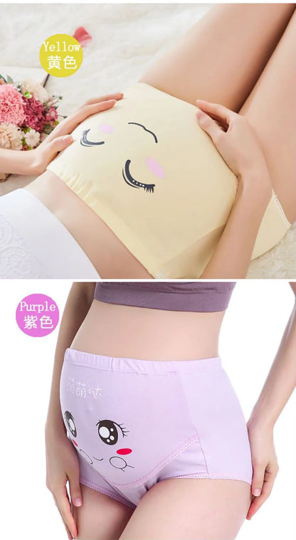 Mutandine di cotone per la biancheria intima di maternità incinta Mutandine vestiti per le donne incinte Slip di gravidanza Intimo di maternità a vita alta