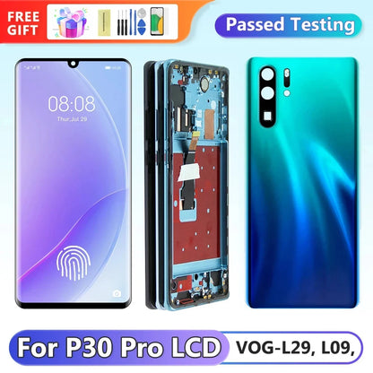Schermo OLED per pantalla Huawei P30 Pro Display LCD Touch Screen digitale con impronta digitale per sostituzione Huawei P30 Pro VOG-L29