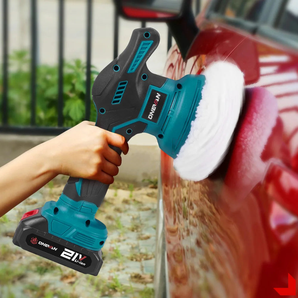 ONEVAN Lucidatrice per auto elettrica 8 marce 7800 giri/min Cordless Auto Car Lucidatura Ceretta Utensile elettrico rotante per Makita 18V Batteria Spille