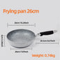 Durevole pietra friggitrice Pan28/26/24/20cm Wok padella antiaderente calderone fornello a induzione pentole Pancake uovo fornello a Gas casa