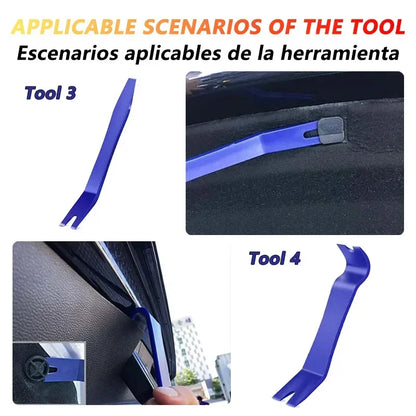 Kit di attrezzi per smontaggio auto iLMH, kit in plastica per rimozione pannelli, clip, finiture, radio, cruscotto, audio, attrezzi per installazione e riparazione