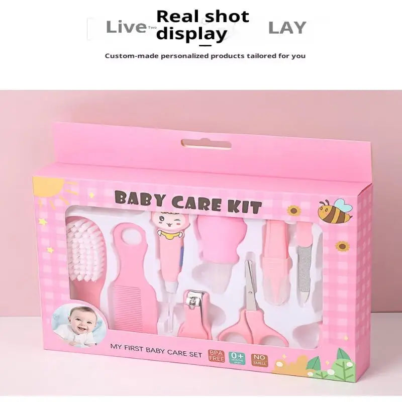 Set di 13 Pezzi per la Cura del Bambino, Kit Portatile per Toelettatura e Cura delle Unghie