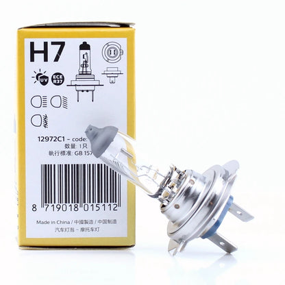 Philips 10 Lampade Vision H7 12V 55W PX26d, Faro Alogeno Originale per Auto 3200K, Lampadina Standard di Ricambio Genuina 12972C1
