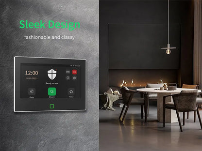 Kit di Allarme Antifurto Staniot 7 Pollici LoRa WiFi 4G Tuya Smart Home, Sistema di Sicurezza Domestica 5000mAh Compatibile con Alexa