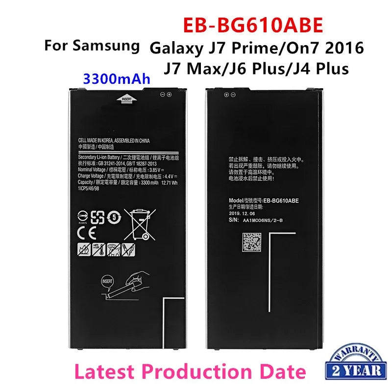 Brand New EB-BG610ABE 3300mAh Batteria Per Samsung Galaxy J7 Prime On7 2016 G610 G615 G6100 J7 Prime 2 J7 Max Telefono Mobile