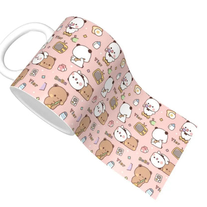 Tazze personalizzate per coppia Bubu Dudu Panda e Brownie Bear Tazza da caffè per tè al latte in ceramica fai-da-te