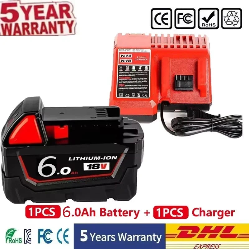 100% Per Milwaukee M18 18V 12000mAh 18650 Batteria Al Litio di Ricambio Per Milwaukee 48-11-1860 48-11-1850 48-11-1840 Batteria Strumento