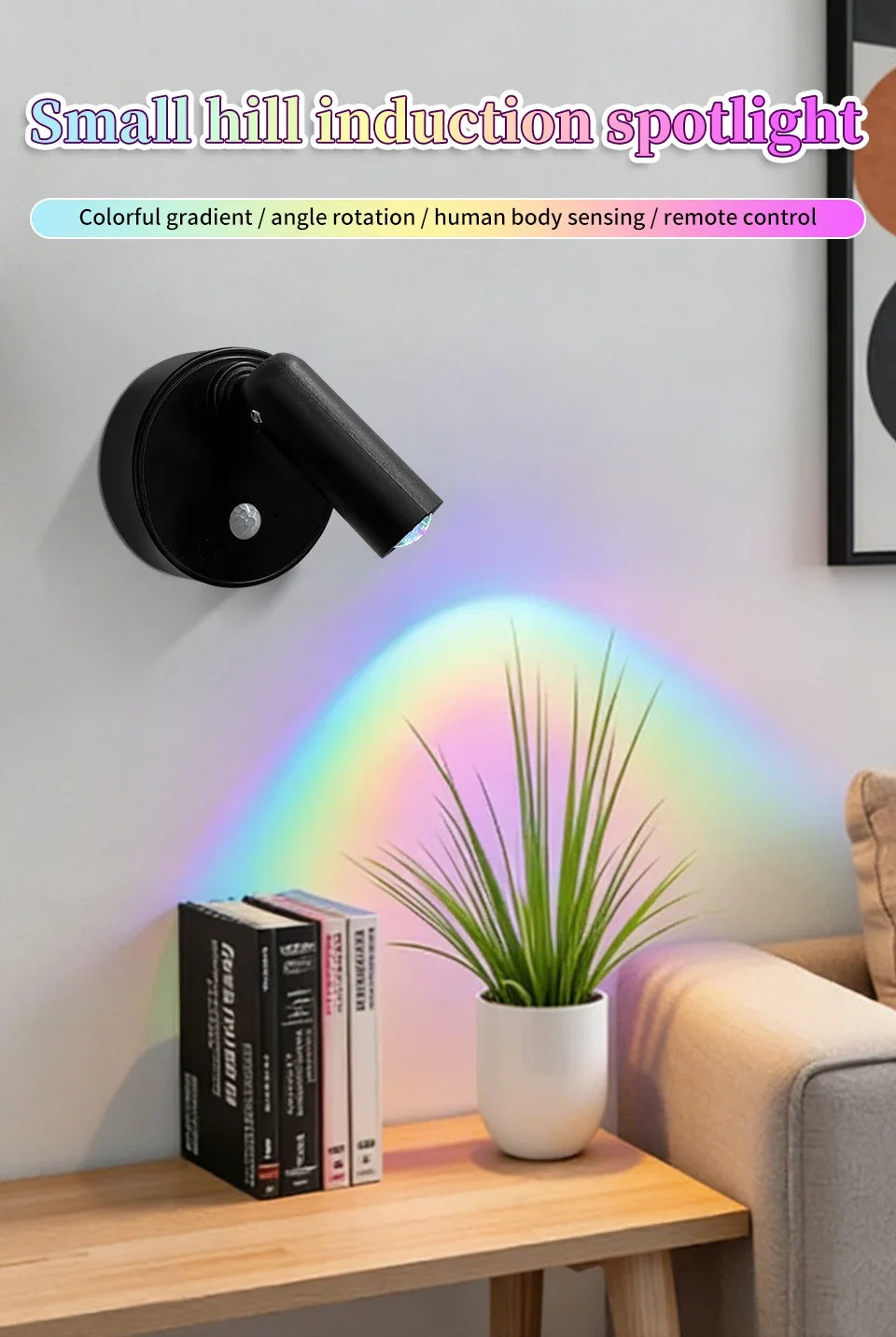 Lampada da Parete LED con Sensore di Movimento, Interruttore Touch, Luce Notturna, Faretto Magnetico Wireless Dimmerabile per Camera da Letto, Armadio, Scale, Decorazione
