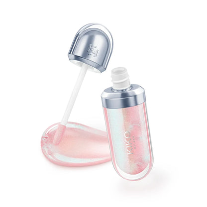 Kiko 3D Hydra LipGloss, rossetto e lucidalabbra a lunga tenuta, impermeabile, idratante, con effetto luminoso, blush, colori: brun, rosa, perla, mauve, eyeliner.