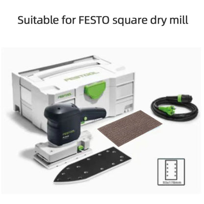 Carta vetrata professionale per smerigliatura a secco 90x180 mm per smerigliatrici quadrate FESTO - Strumento per la preparazione superficiale