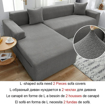 Copridivano ad angolo a forma di L in tessuto jacquard scozzese Copridivano elasticizzato Copridivano moderno per la casa Divano Chaise Lounge per soggiorno