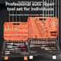 Set di chiavi a bussola da 108 pezzi, kit di chiavi a cricchetto da 1/4" 3/8" 1/2", set di attrezzi per riparazione auto e manutenzione domestica con custodia