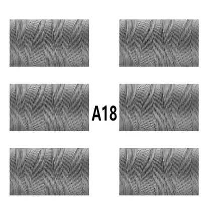 6 rotoli/1 rotolo 150D fatto a mano 0. Filo da cucito in pelle da 8 mm – 13 iarde, 6 colori di filo cerato piatto intrecciato, finitura uniforme – non si rompe – filo in pelle a 16 fili – adatto per cucire borse, arti