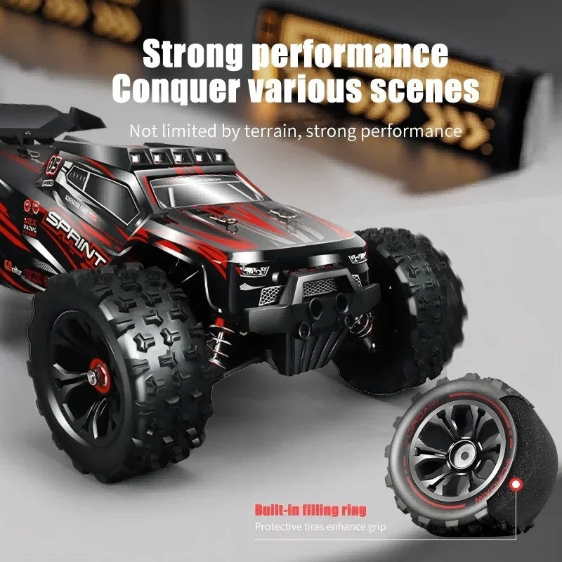 1:14 85KM/H o 50KM/H 4WD RC Auto con telecomando a LED Camion Drift Monster 4x4 ad alta velocità per bambini Vs Wltoys 144001   Giocattoli