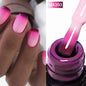 MEET ACROSS 7ml Gelatina Nuda Shimmer Base in gomma Gel Glitter Rosa Viola UV/LED Nail Art Vernis Gel Smalto per manicure Unghie FAI DA TE