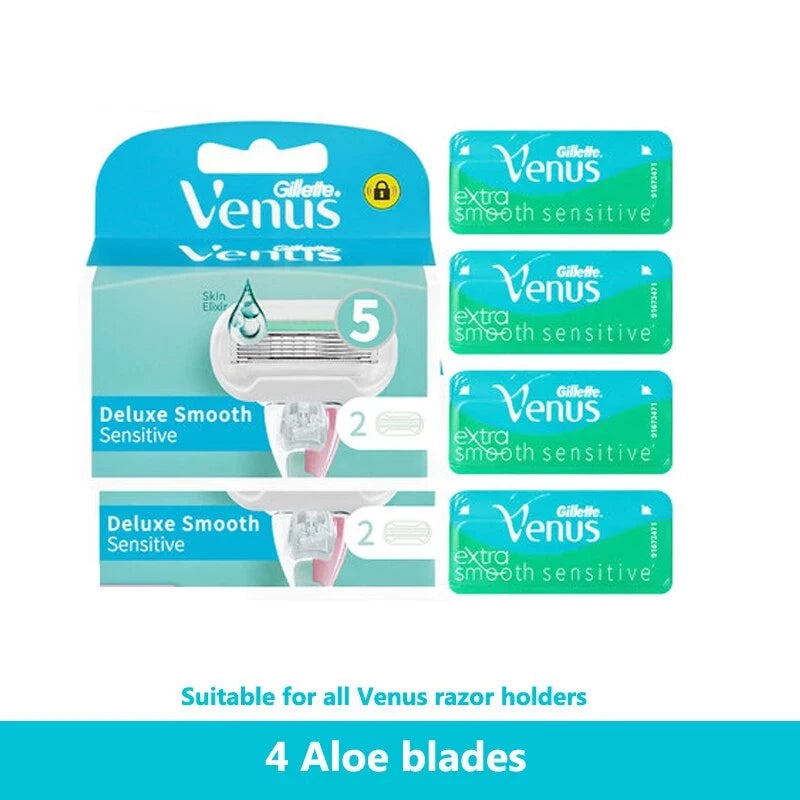 Gillette Venus Lama di ricarica a 5 strati Lame di rasoio Sapone per pelle sensibile extra liscia per la rasatura del corpo delle donne