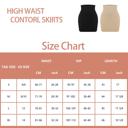 Mezze sottoveste per sotto il vestito Donna Shapewear Controllo della pancia Vita sottile Body Shaper Mezze gonne Perizoma 2 in 1 Butt Lifter Biancheria intima