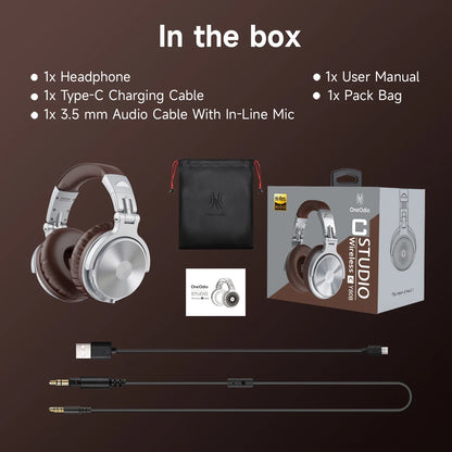 Oneodio Upgrade Pro C Cuffie wireless Bluetooth 5.2 Over Ear Type C Sport Auricolare Bluetooth con microfono Audio ad alta risoluzione 110 ore