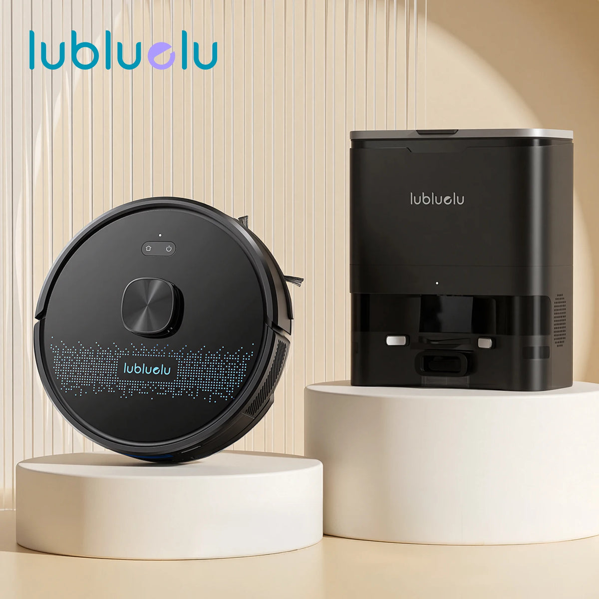 Lubluelu SL60 Max+ 4500Pa Robot Aspirapolvere e Lavapavimenti con Ricarica Automatica per Peli di Animali, Tappeti e Pavimenti Duri