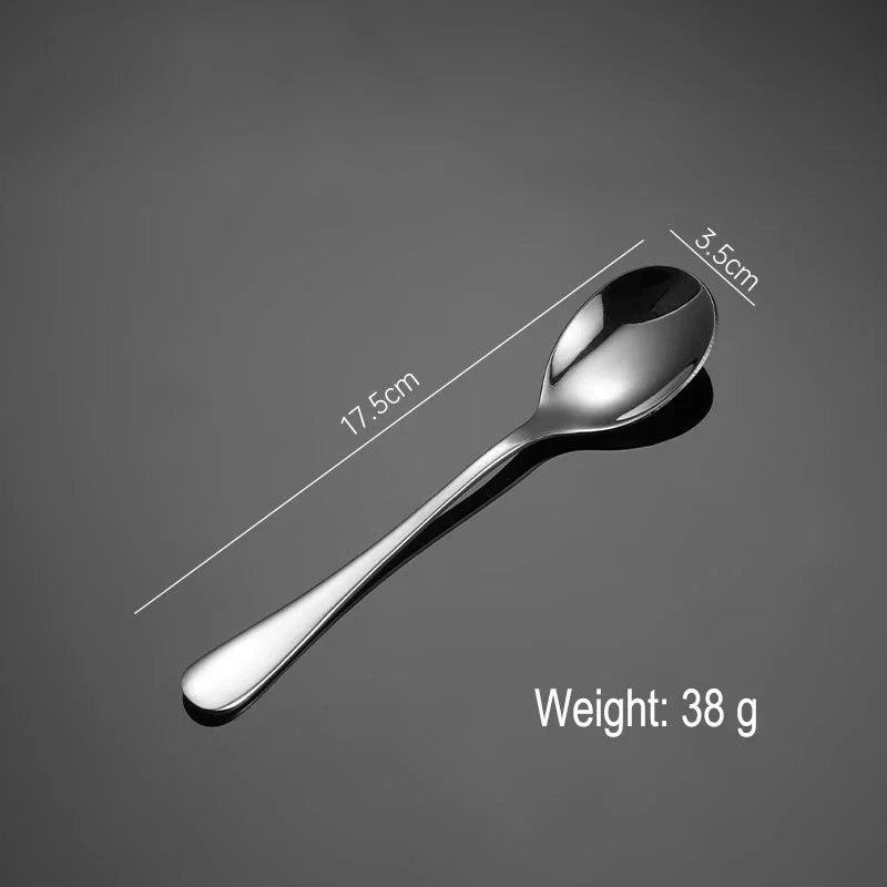 Set di posate da 24 pezzi in acciaio inossidabile, set di stoviglie, cucchiaio e forchetta, coltello, forchetta, cucchiaio da dessert, cucchiaio da tè