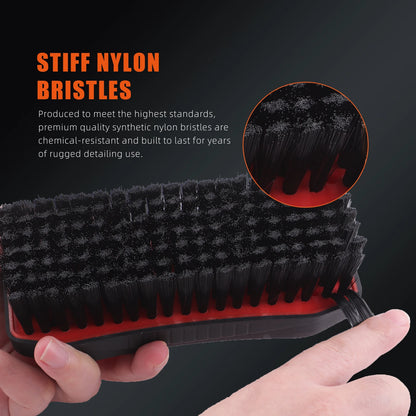 Spazzola Universale SPTA per Pulizia Tappeti e Pelle, Setole in Nylon Durevoli per Dettagli Auto, Sedili e Superfici
