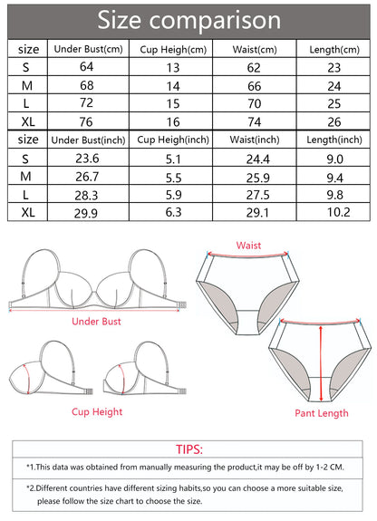 Set di Lingerie di Lusso in Raso per Donne, 2 Pezzi, Reggiseno a 3/4 Coperture e Slip, Effetto Seta Lucida, Sexy Set Intimo Nero MR2938