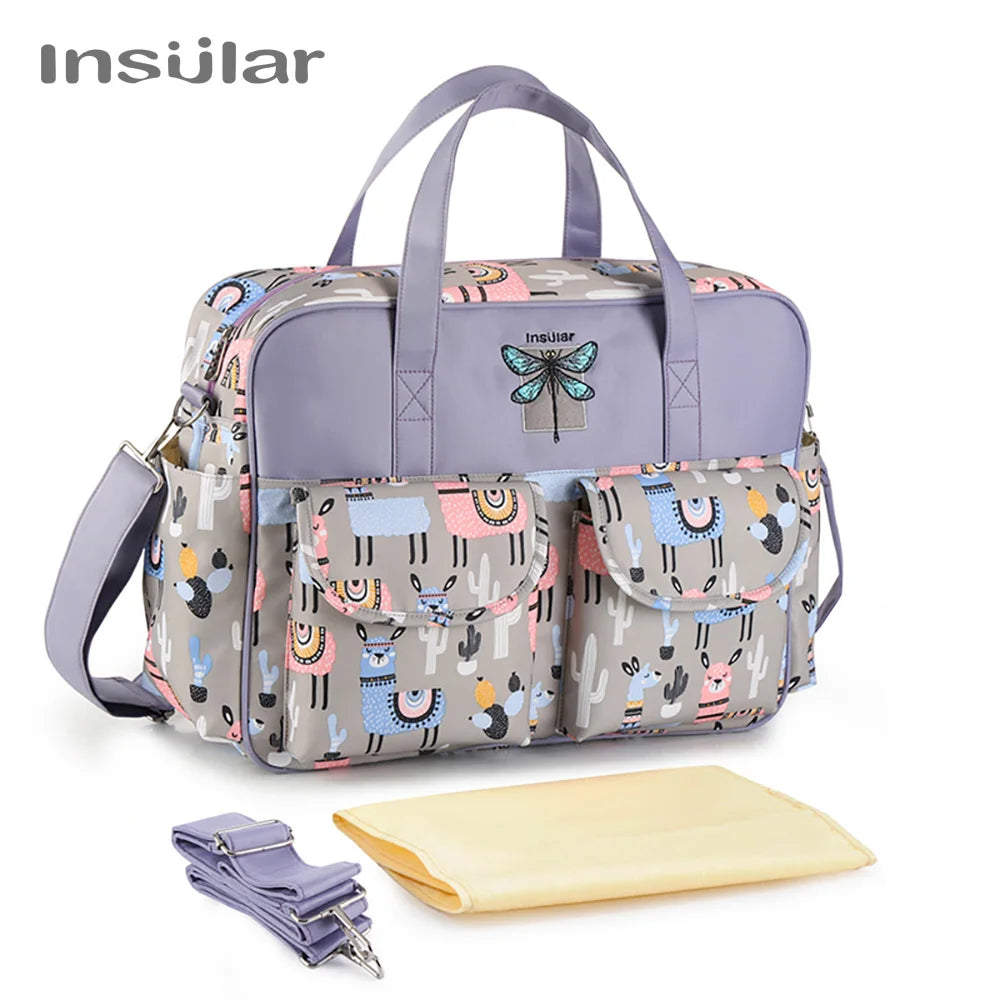 Borsa per pannolini impermeabile di nuovo stile borsa da viaggio Messenger di grande capacità borse multifunzionali per passeggino madre maternità