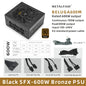 METALFISH SFX 80Plus Bronzo 500/600W PSU Nero Alimentatore Full-Modular per Mini ITX Chassis Piccolo Computer Case Ingresso 100/240V