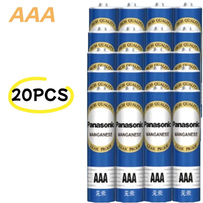 Batterie al carbonio usa e getta Panasonic 1.5V AAA AA ad alta capacità, adatte per giocattoli, telecomandi, mouse wireless, ecc.