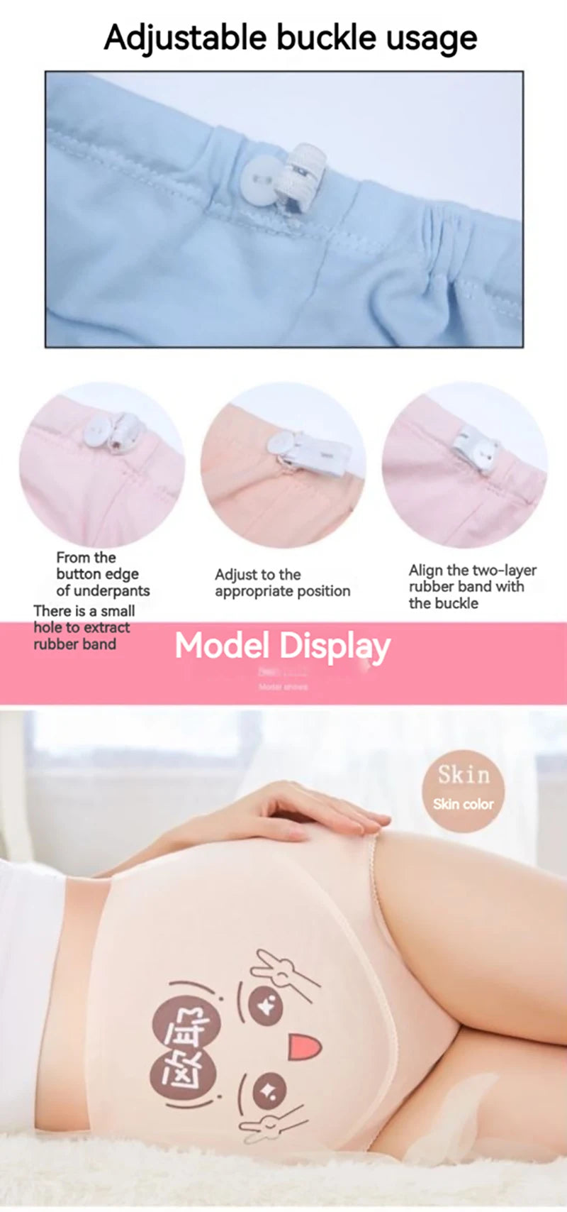 Mutandine di cotone per la biancheria intima di maternità incinta Mutandine vestiti per le donne incinte Slip di gravidanza Intimo di maternità a vita alta
