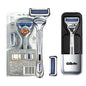 Rasoio manuale Gillette SkinGuard con 2 lame sottili Nano, pettine Skin Guard e strisce lubrificanti per pelli sensibili e acneiche, ideale per principianti.