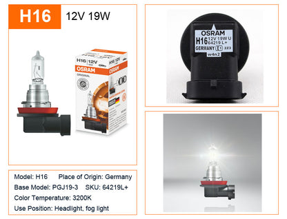OSRAM 10 pz H4 H7 H11 HB3 HB4 Lampada Originale 3200 K Luce Frontale H8 H9 H16 9005 9006 Lampade Auto Lampadine Alogene Made in Germany USA