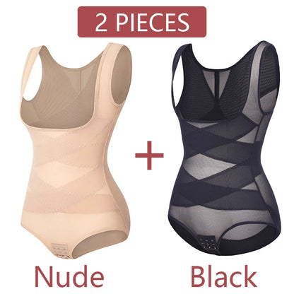 Perizoma in rete Body Shapewear Donna Nuovo Shaper per tutto il corpo Vita sottile Tummy Control Intimo Pancia piatta Corsetto sottoseno