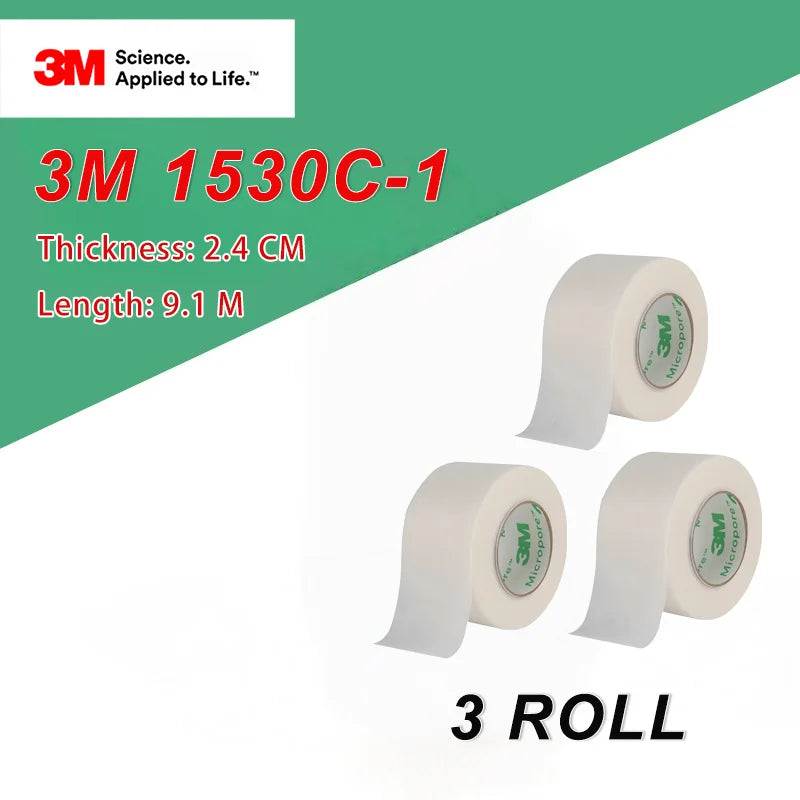Nastro chirurgico microporoso originale 3M 1530 Nastro ipoallergenico ad adesione delicata bianca altamente traspirante