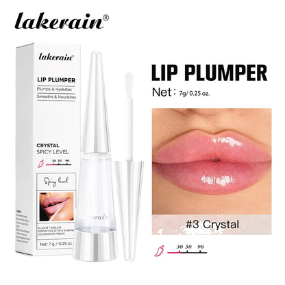 Lakerain Lip Plumper Idratazione profonda Nutrimento a lunga durata Lucentezza lucida Finitura voluminosa Liquido idratante per labbra