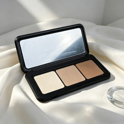 KIKO Milan Collezione Trucco Palette Contouring e Illuminante 3 Colori Cipria Fissante Ombretto Set per Principianti per Contouring e Fondotinta