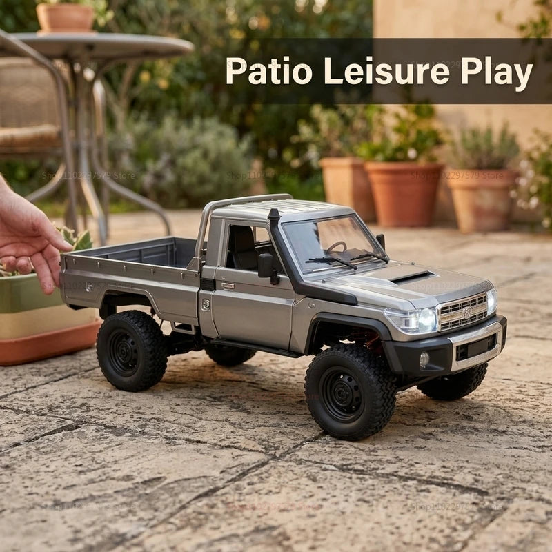 MN82 Pickup 4WD Off-Road PRO Aggiornato, Auto RC in Scala 1:12 con Fari, Giocattolo Telecomandato 2.4G, Regalo per Bambini, Gioco all'Aperto