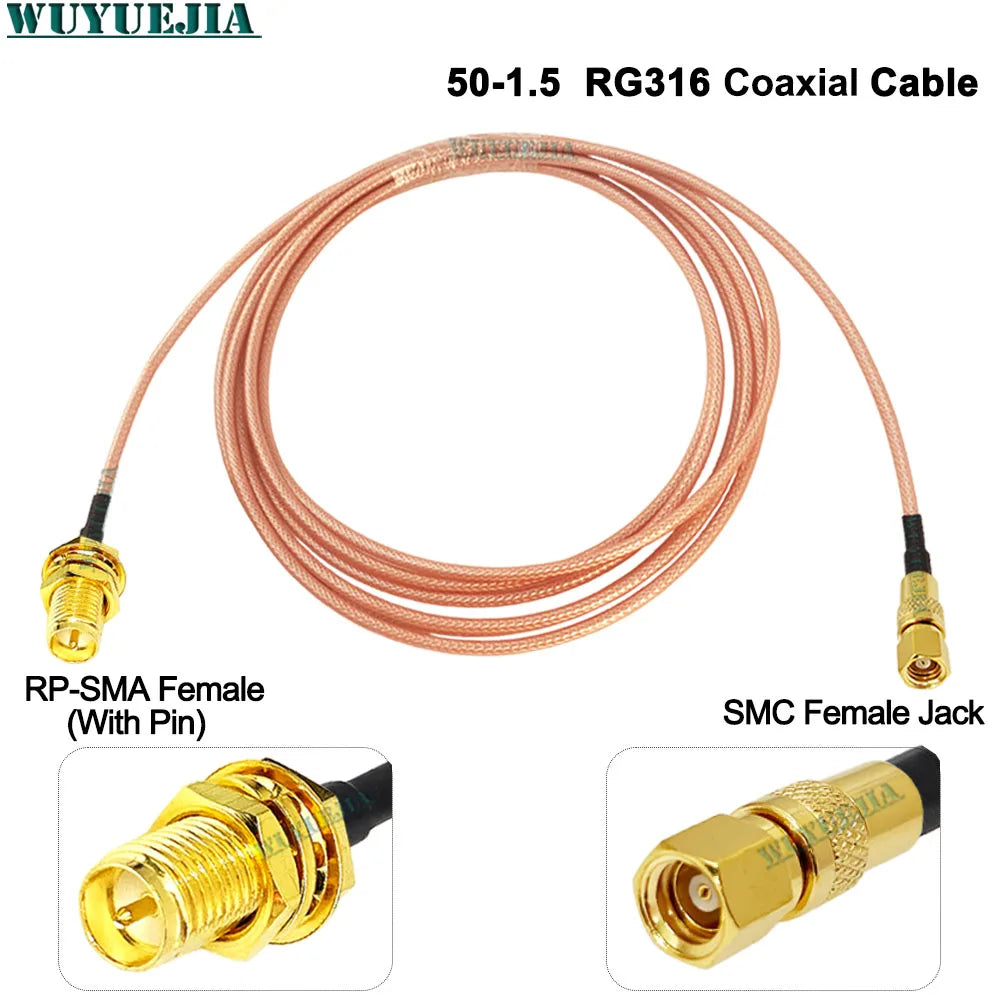Linea di collegamento SMA a SMC Interfaccia RF SMC Spina maschio SMA a prolunga jack femmina SMC Cavo coassiale adattatore RF 50-1,5 RG-316