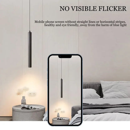 Lampade a sospensione a LED nere con cavo Decor per camera da letto TV Sfondo Lampade a sospensione sospese regolabili per sala da pranzo